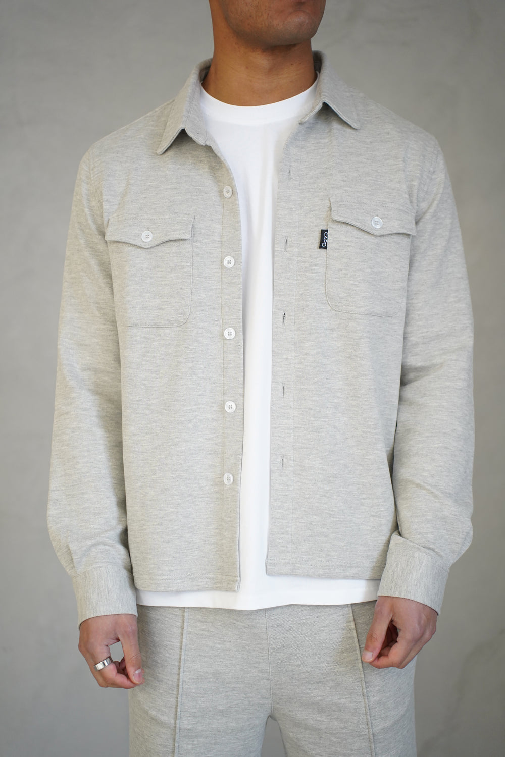 Capo Pique Overshirt - Grey