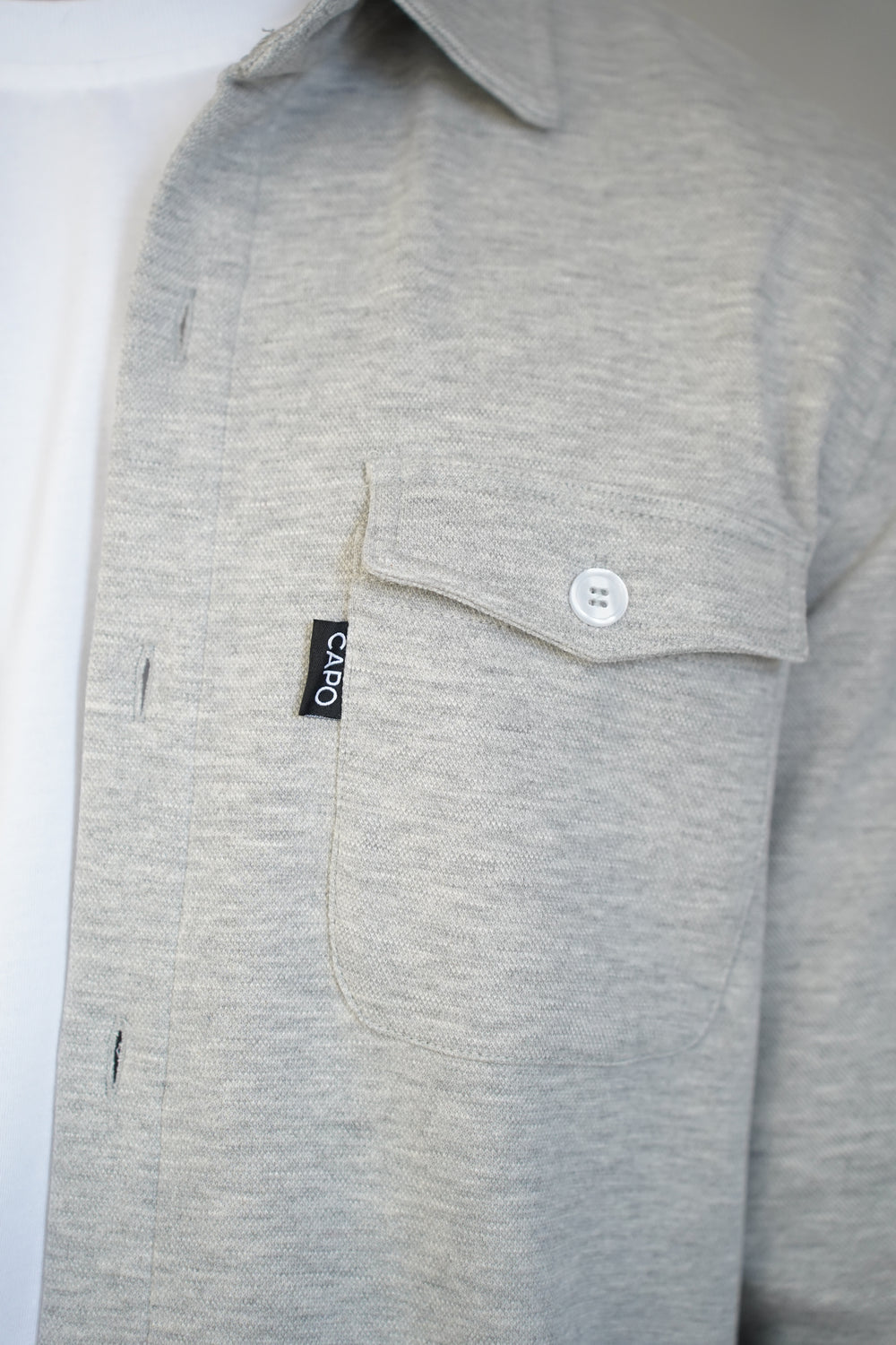 Capo Pique Overshirt - Grey