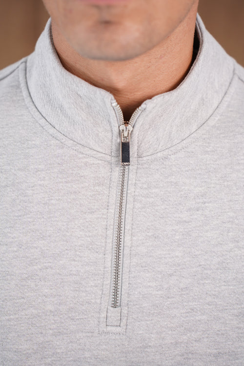 Capo Heavyweight 1/4 Zip Sweatshirt - Light Grey
