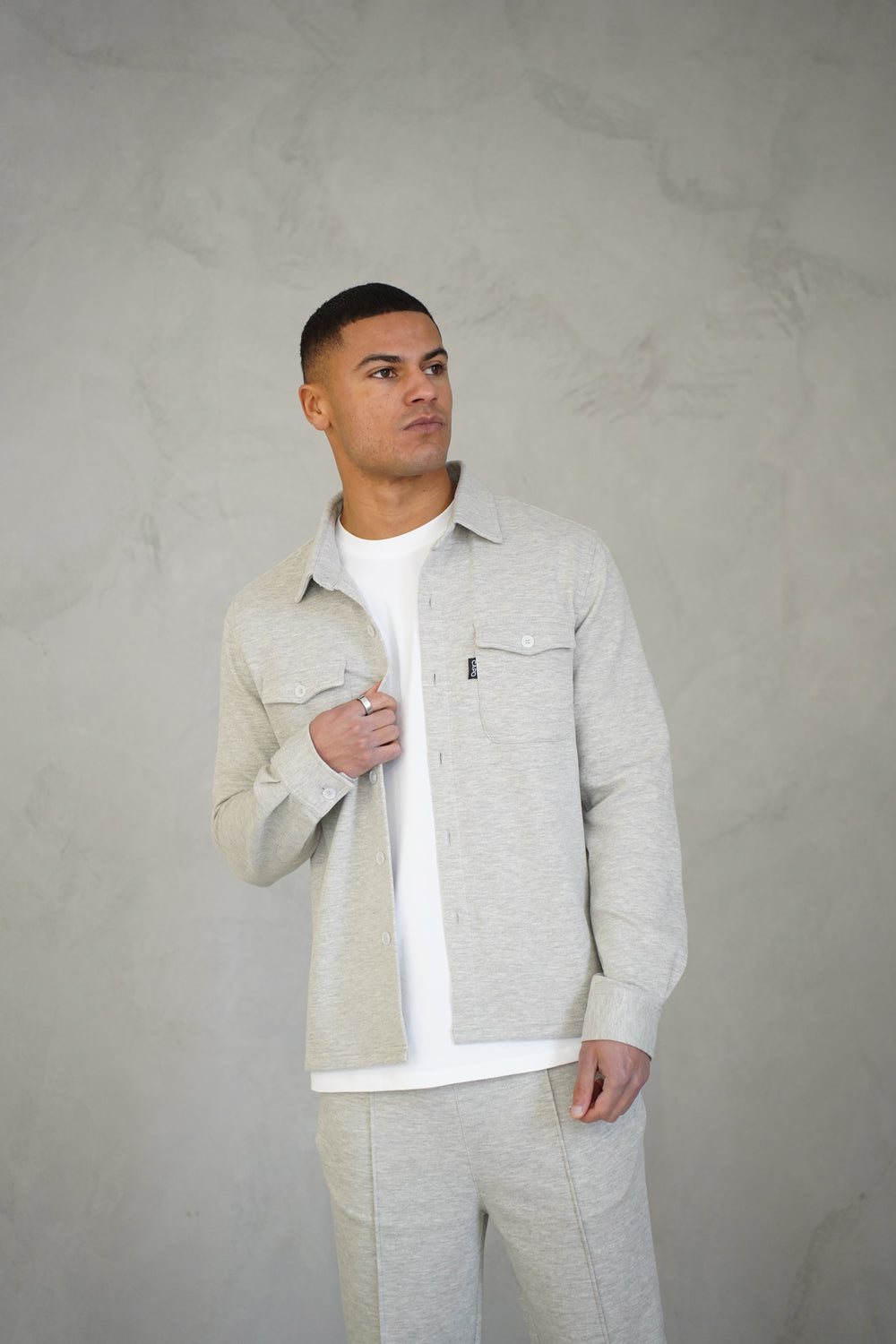 Capo Pique Overshirt - Grey