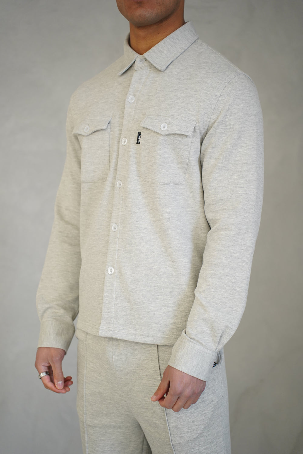 Capo Pique Overshirt - Grey