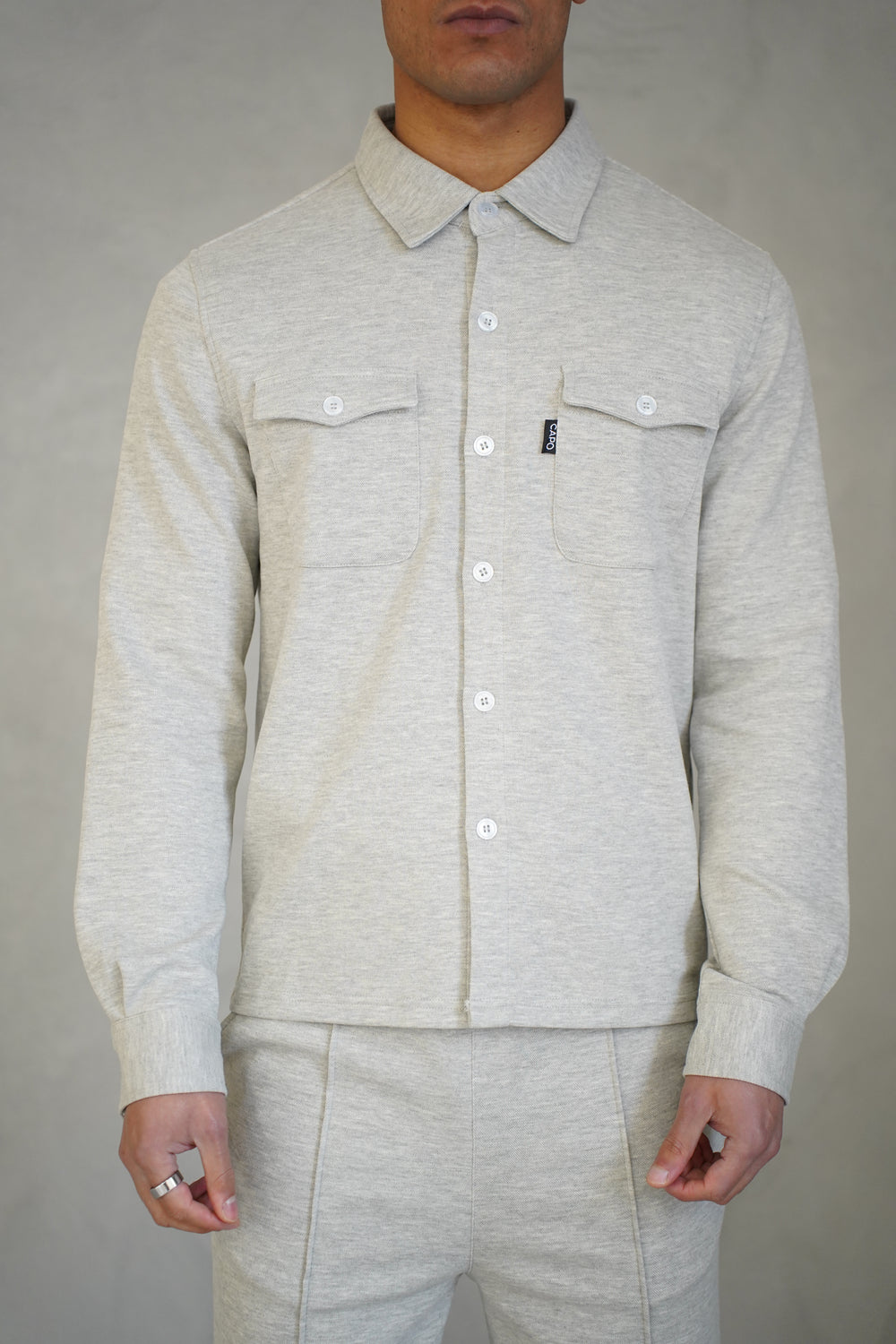 Capo Pique Overshirt - Grey