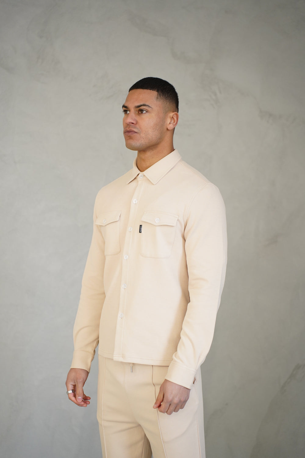 Capo Pique Overshirt - Oatmeal