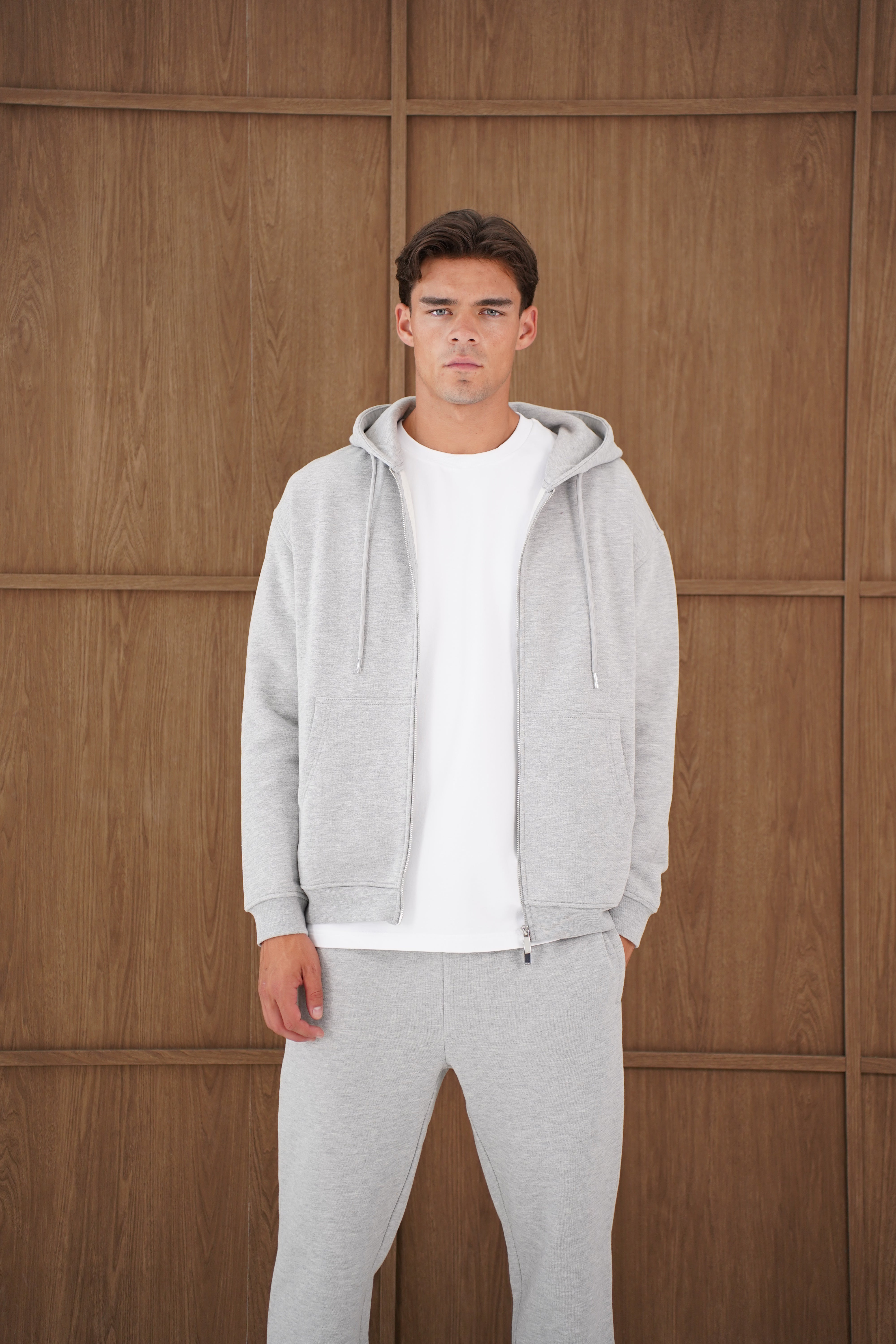 Capo Heavyweight Full Zip Hoodie - Light Grey