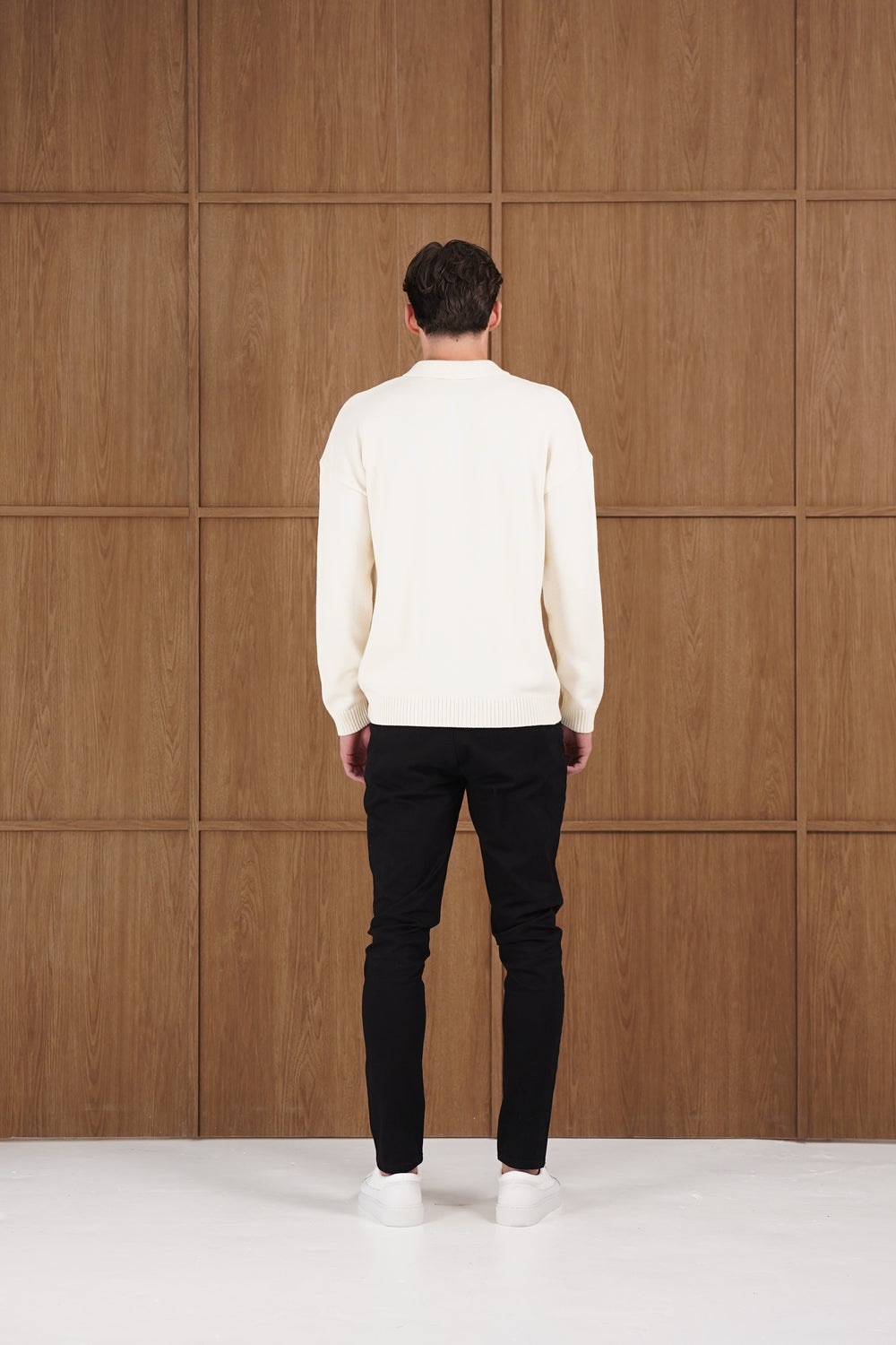 Capo Button LS Polo Shirt - Cream