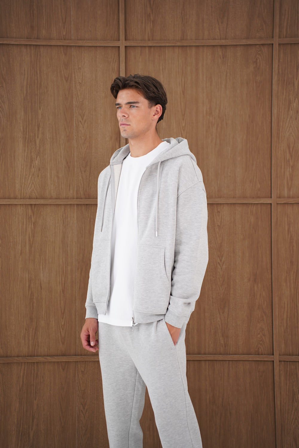 Capo Heavyweight Full Zip Hoodie - Light Grey