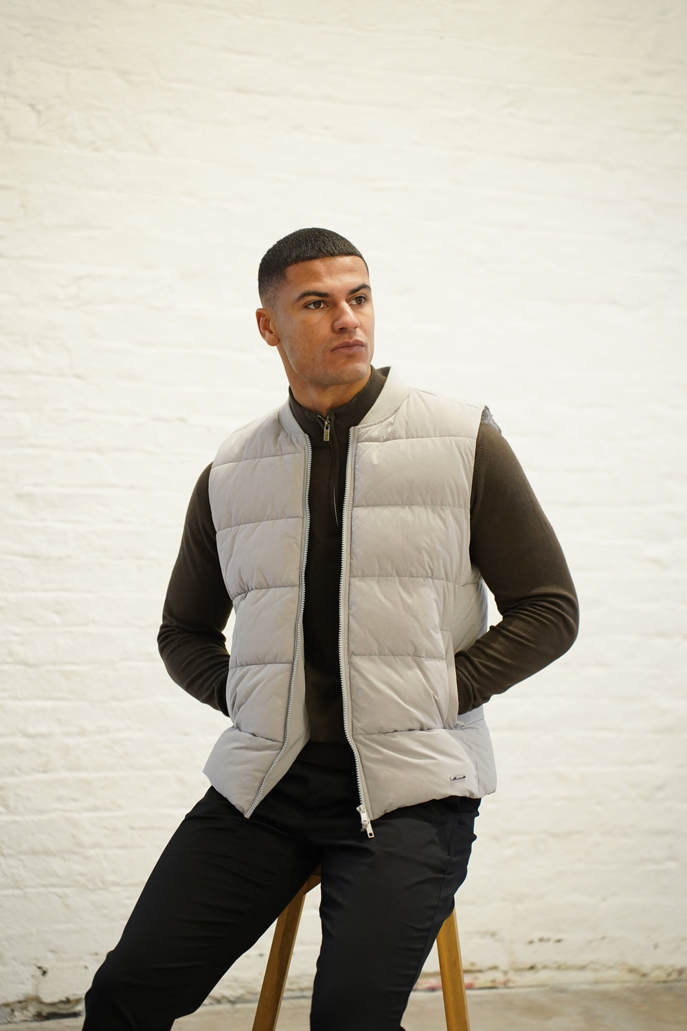 Capo Puffer Gilet - Dove Grey