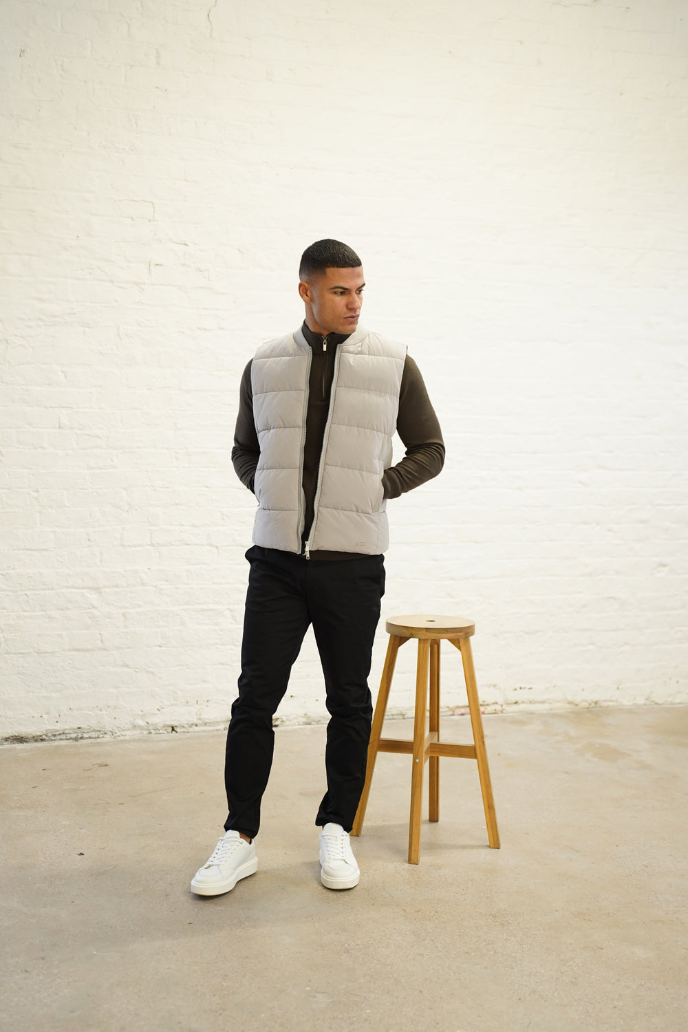 Capo Puffer Gilet - Dove Grey