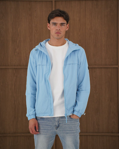 Capo Crinkle Lightweight Jacket - Sky Blue