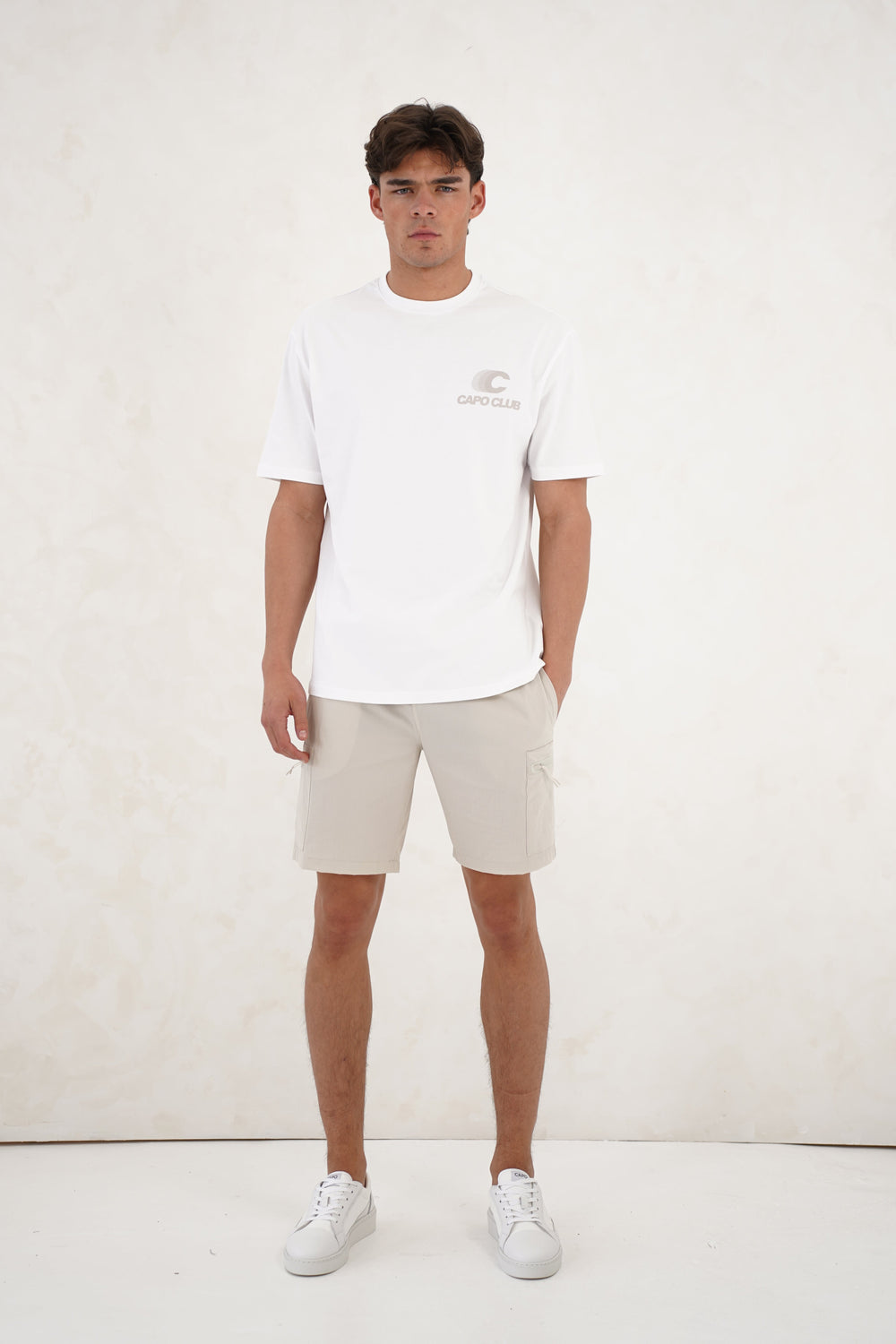 Capo Club Speed T-Shirt - White/Mushroom