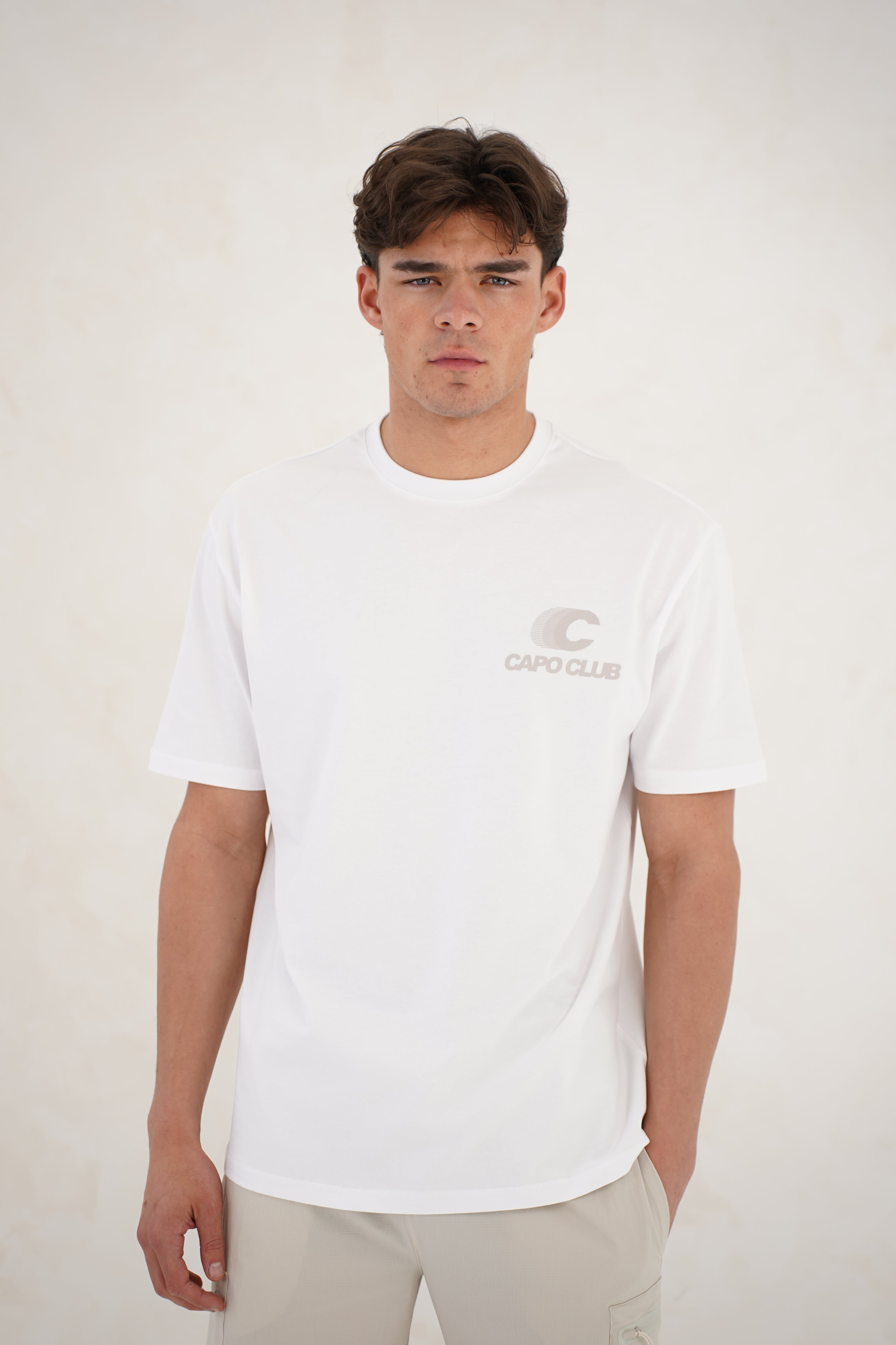 Capo Club Speed T-Shirt - White/Mushroom