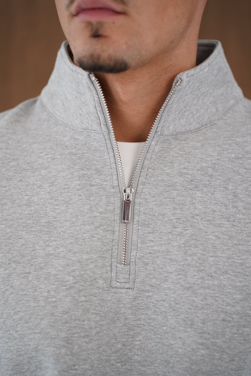 Capo Toby 1/4 Zip Sweatshirt  - Grey Marl