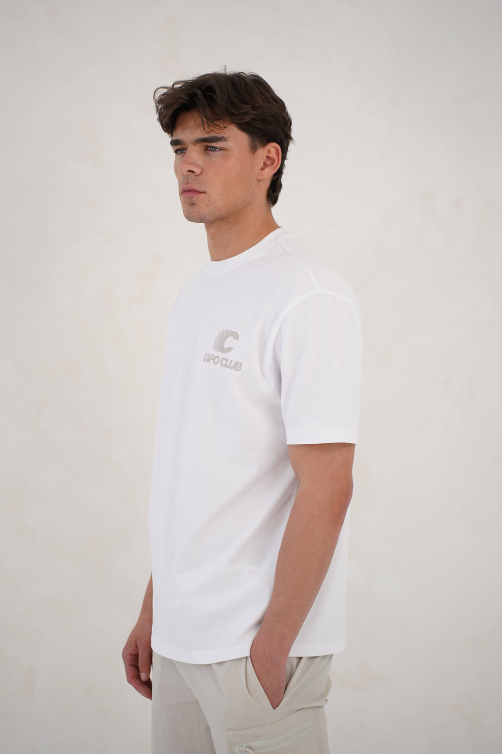Capo Club Speed T-Shirt - White/Mushroom