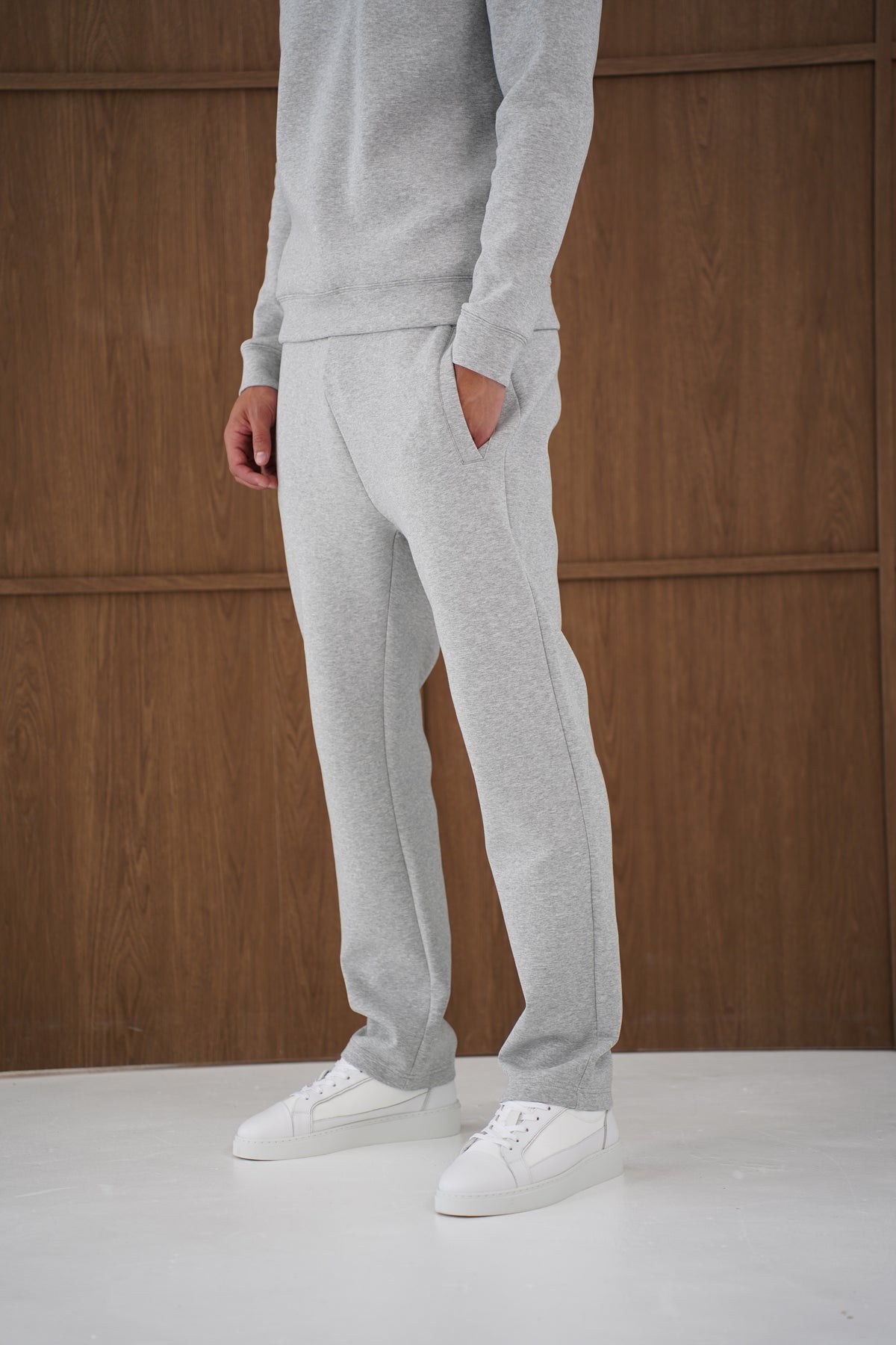 Capo Toby Straight Hem Jogger - Grey Marl