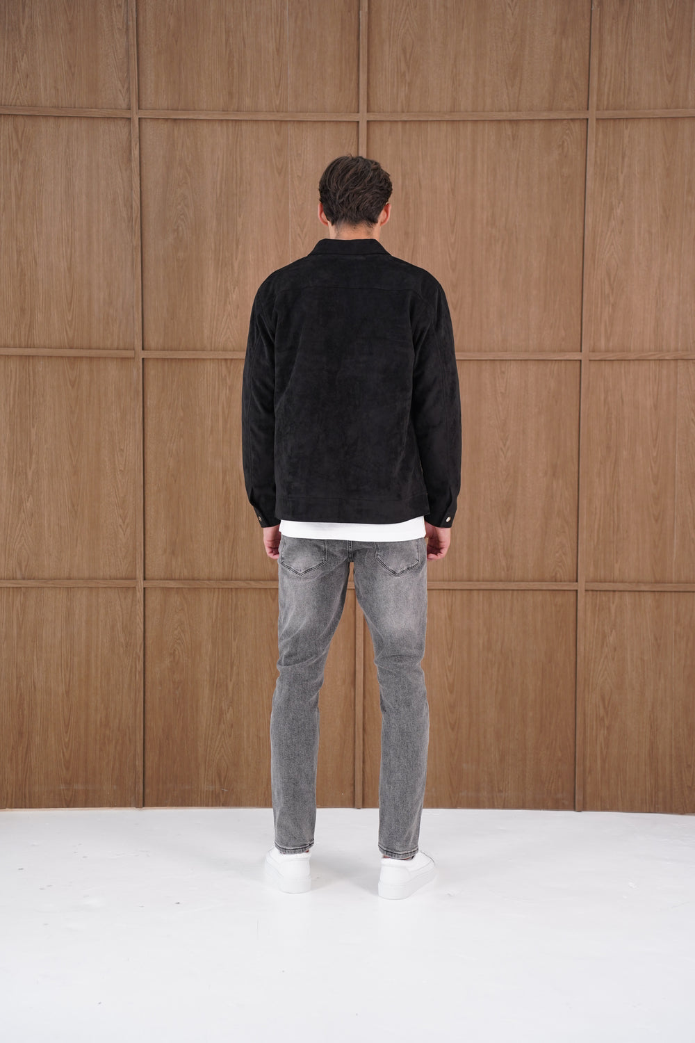 Capo Faux Suede Jacket - Black