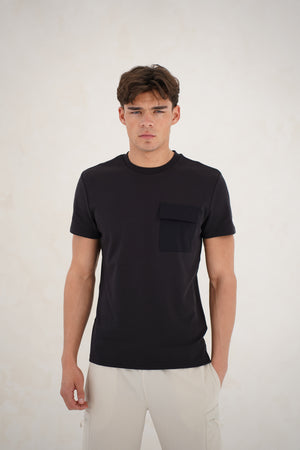 Capo Cargo Pocket T-Shirt - Black