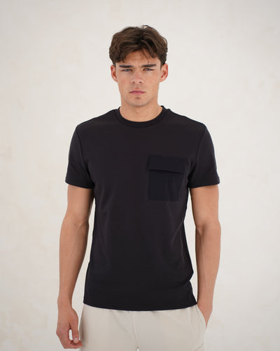 Capo Cargo Pocket T-Shirt - Black