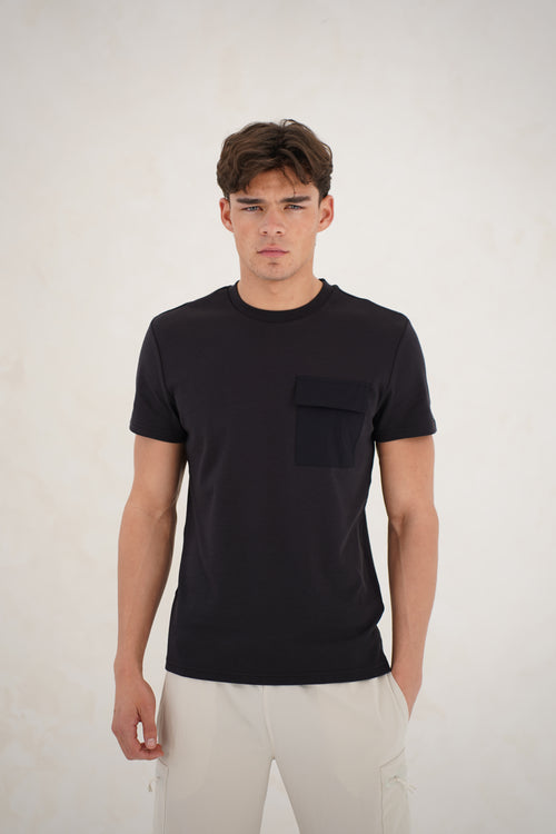 Capo Cargo Pocket T-Shirt - Black