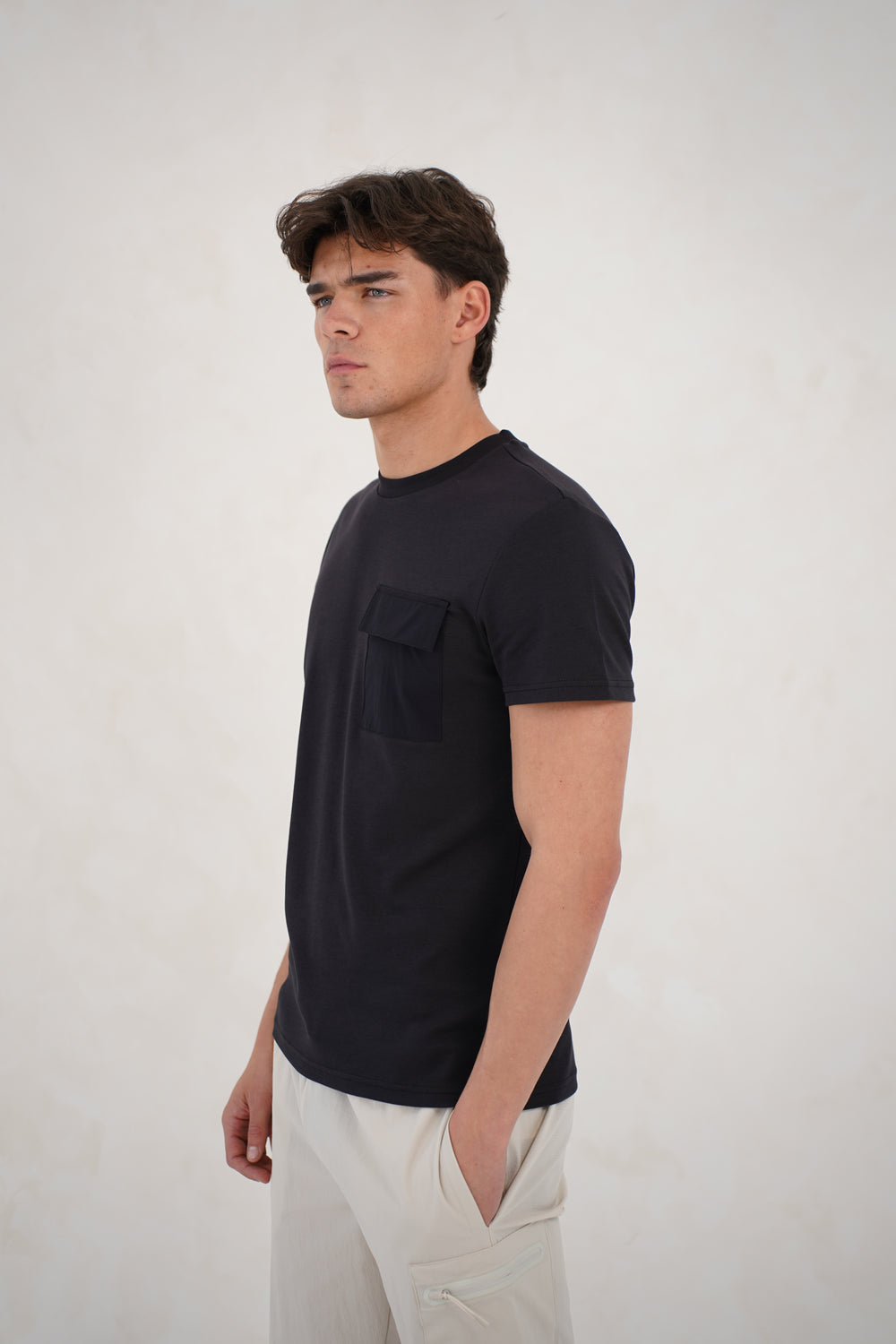 Capo Cargo Pocket T-Shirt - Black