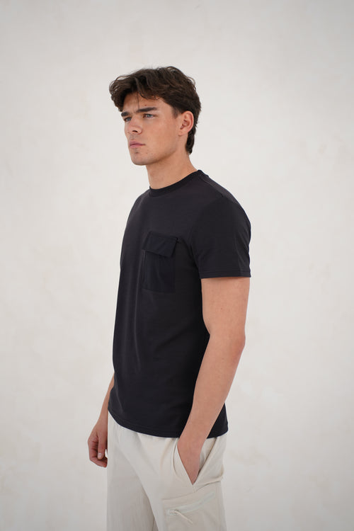 Capo Cargo Pocket T-Shirt - Black