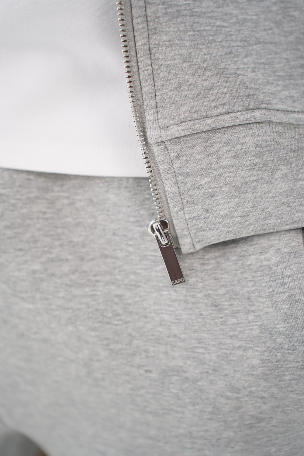 Capo Toby Zip Through Hoodie - Grey Marl
