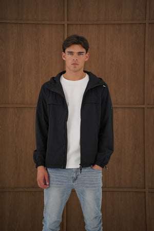 Capo Crinkle Lightweight Jacket - Black