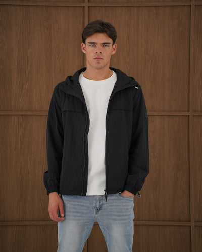 Capo Crinkle Lightweight Jacket - Black
