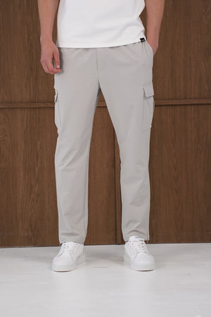 Capo Utility Regular Cargo Pants - Light Grey