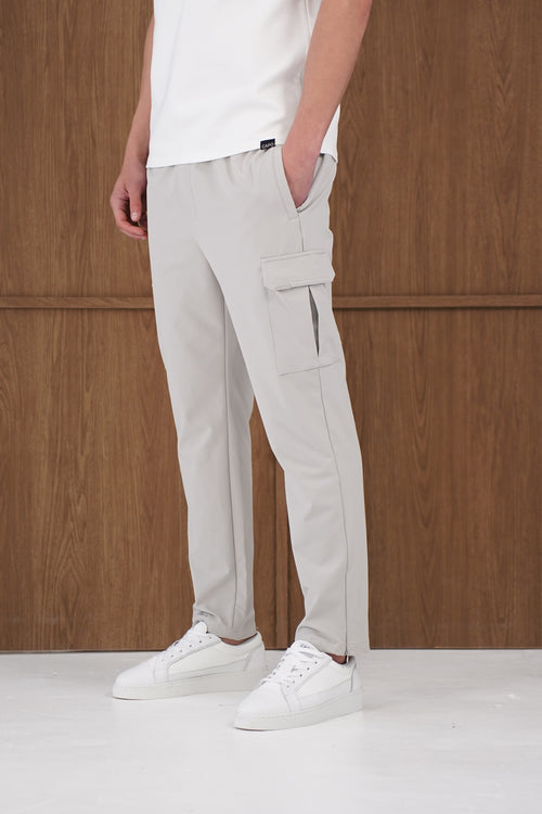 Capo Utility Regular Cargo Pants - Light Grey