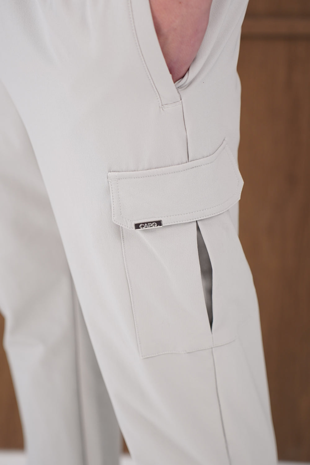 Capo Utility Regular Cargo Pants - Light Grey