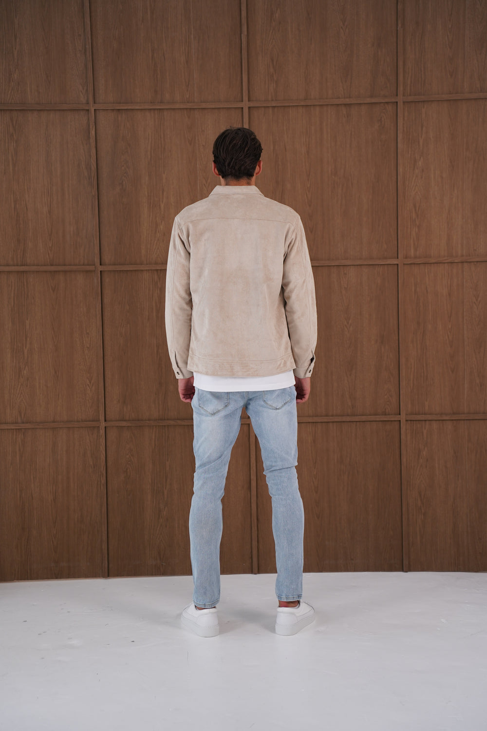 Capo Faux Suede Jacket - Stone