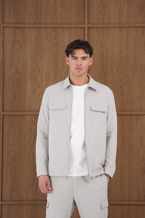Capo Utility Overshirt - Light Grey