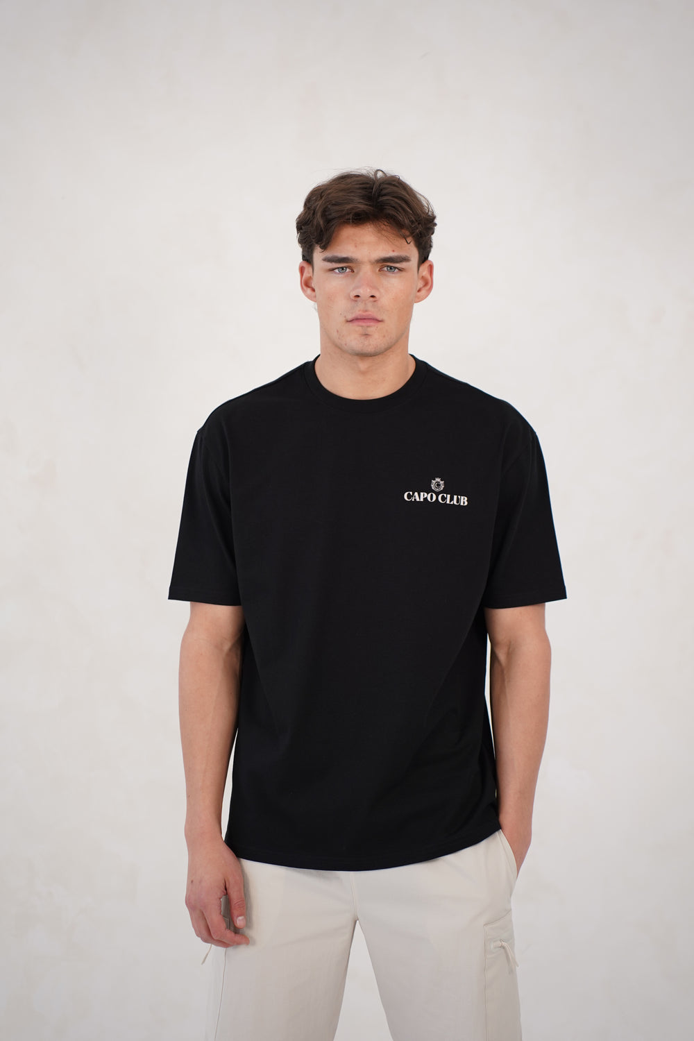 Capo Club Craftsman Crest T-Shirt - Black/Porpoise
