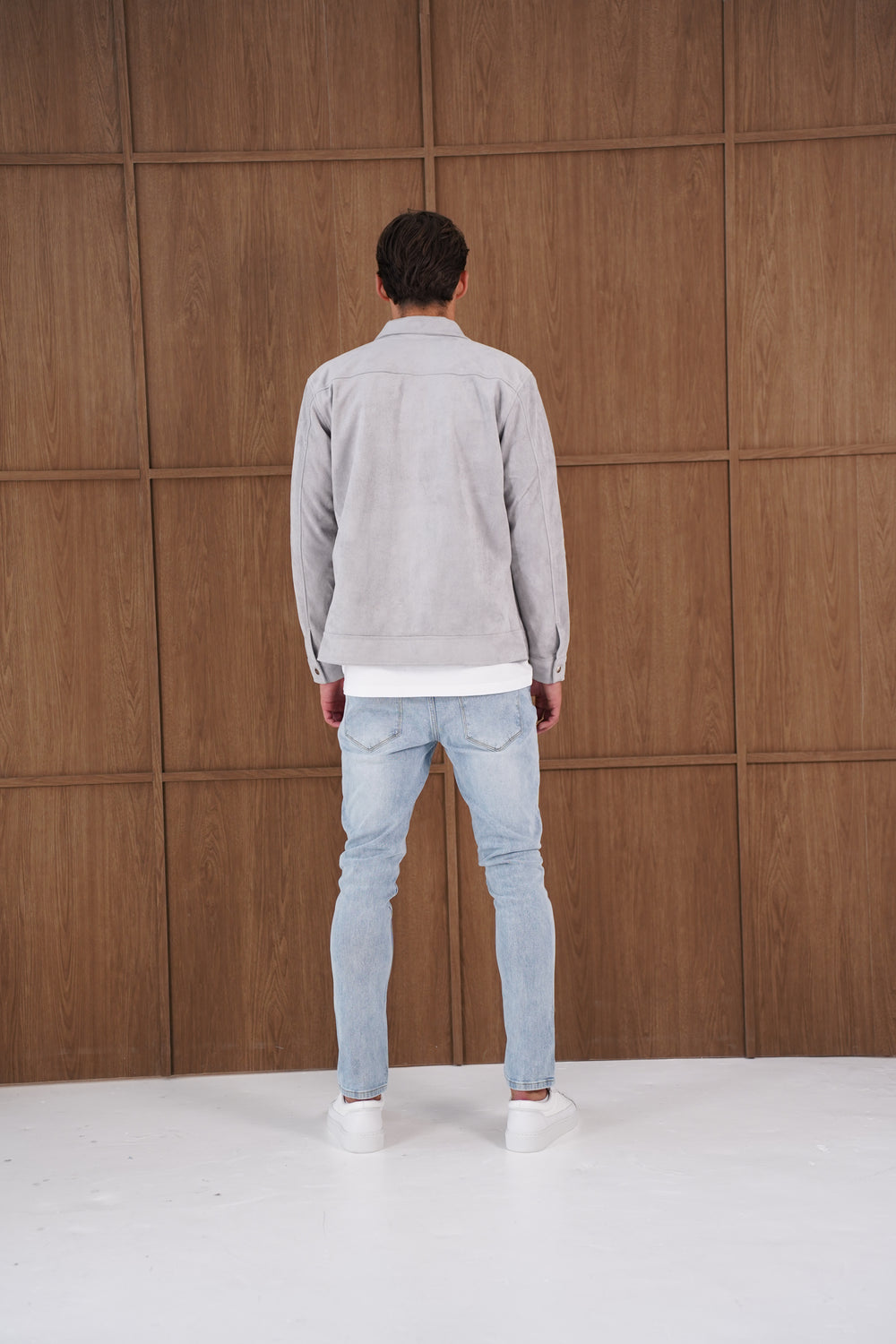 Capo Faux Suede Jacket - Grey