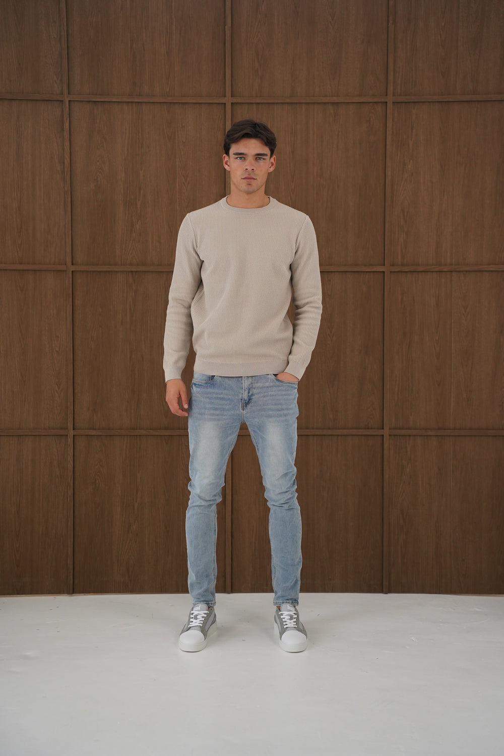 Capo CABLE Knit Jumper - Stone