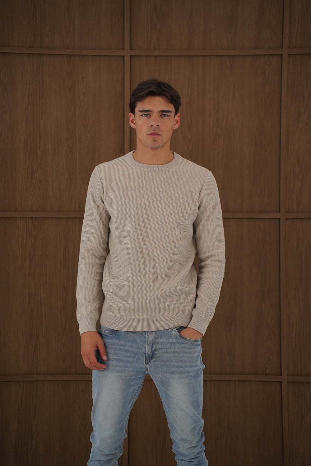 Capo CABLE Knit Jumper - Stone