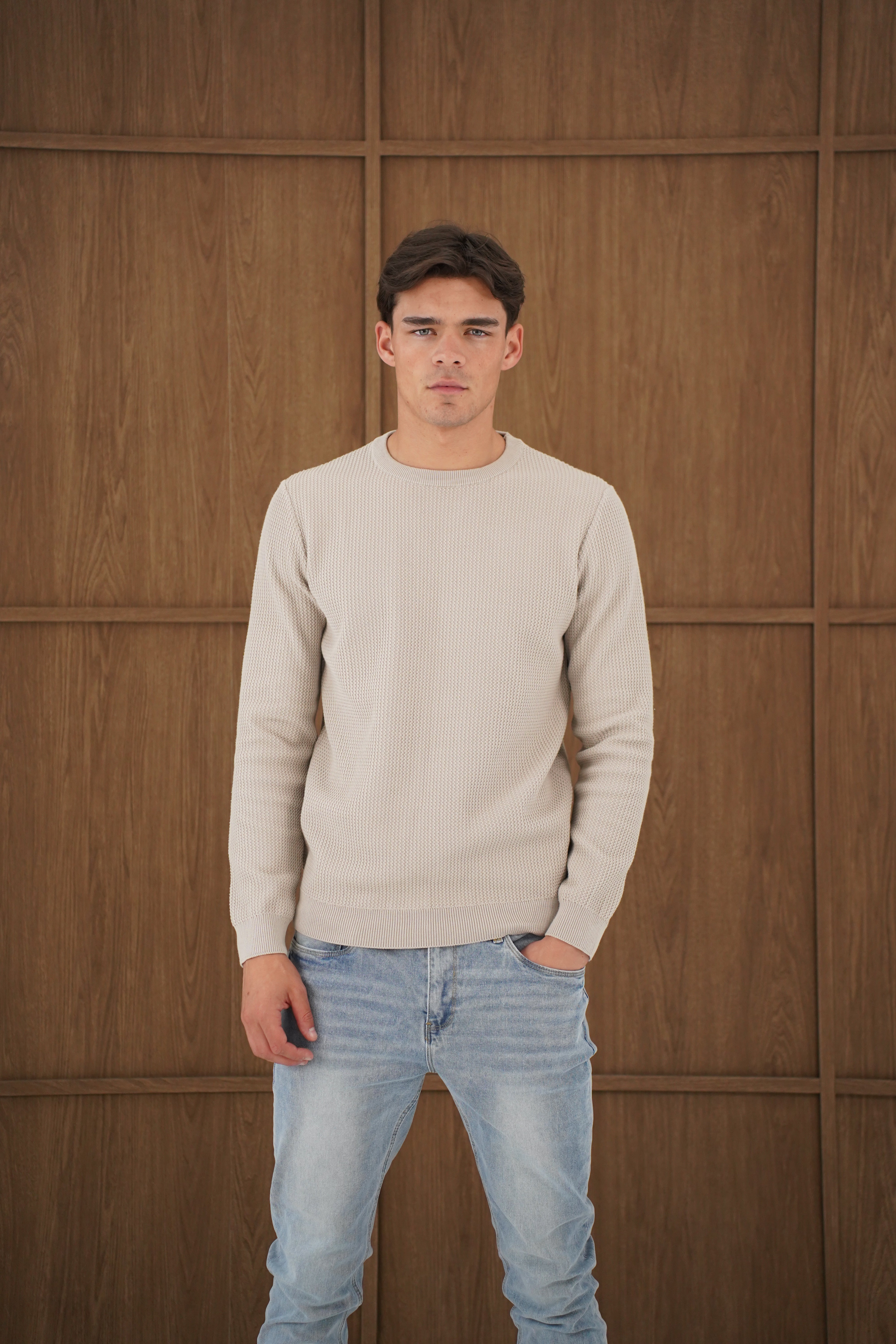 Capo CABLE Knit Jumper - Stone
