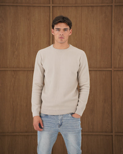 Capo CABLE Knit Jumper - Stone