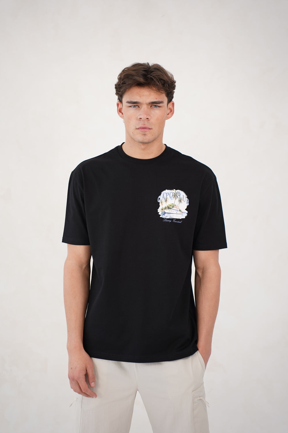 Capo Yacht Club Printed T-Shirt - Black