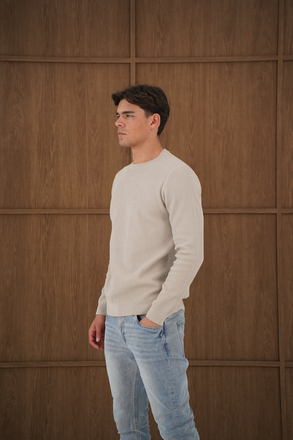 Capo CABLE Knit Jumper - Stone