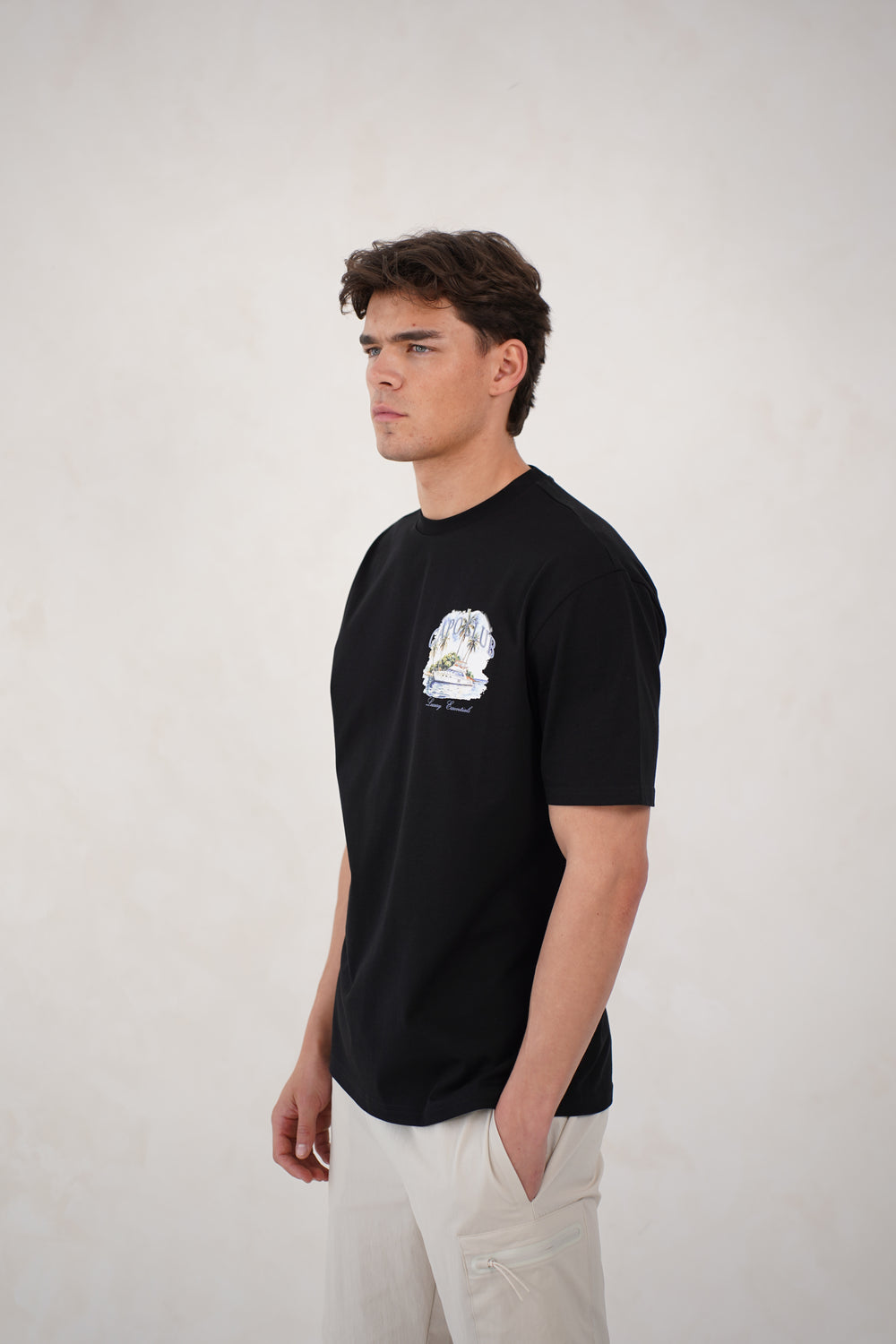 Capo Yacht Club Printed T-Shirt - Black