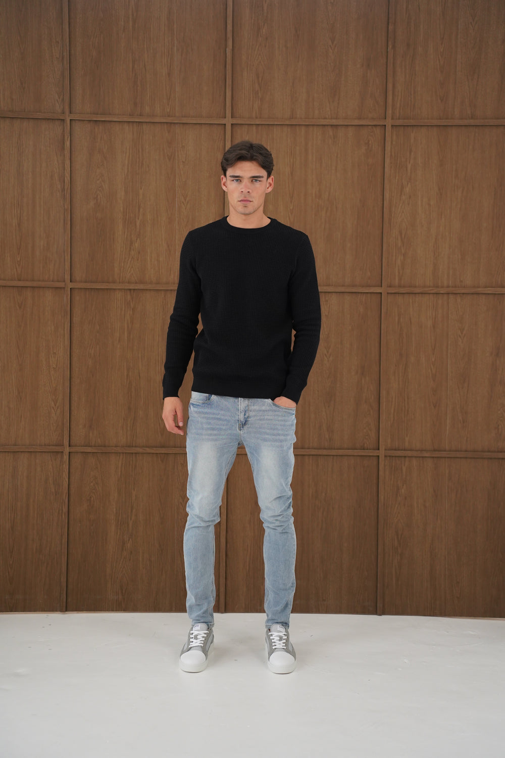 Capo CABLE Knit Jumper - Black