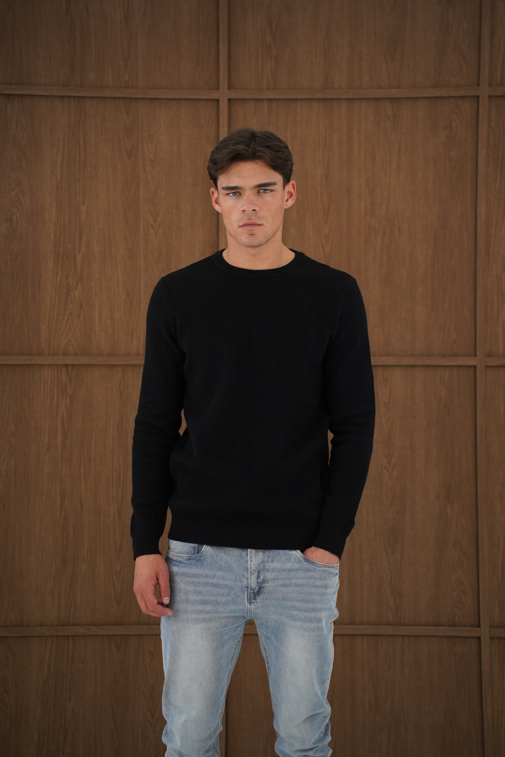 Capo CABLE Knit Jumper - Black