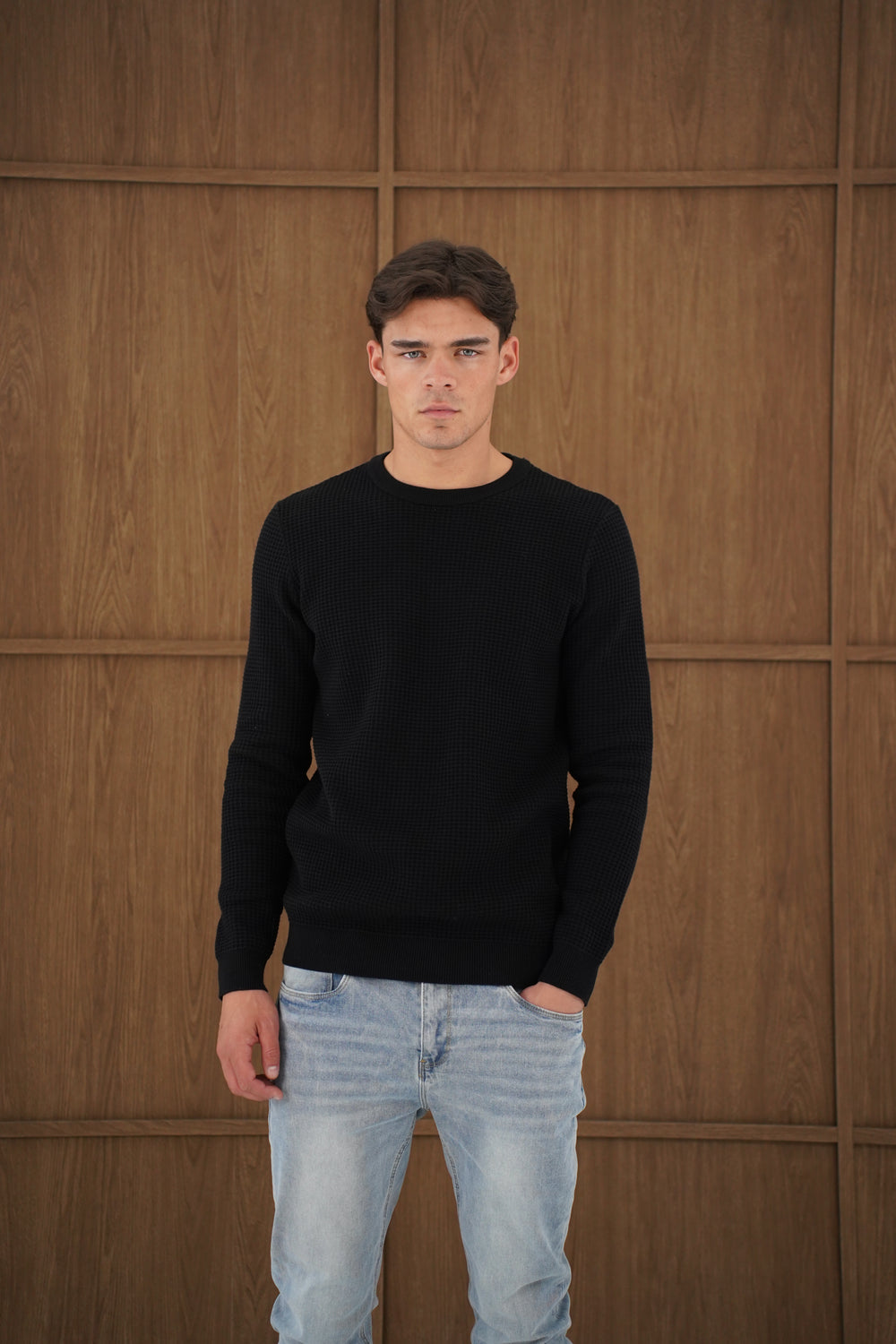 Capo CABLE Knit Jumper - Black