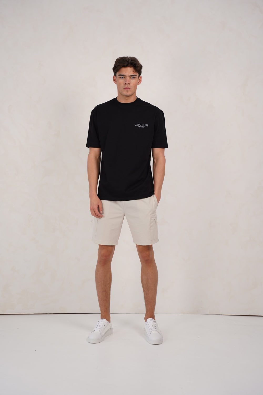Capo Boat Scene Printed T-Shirt - Black