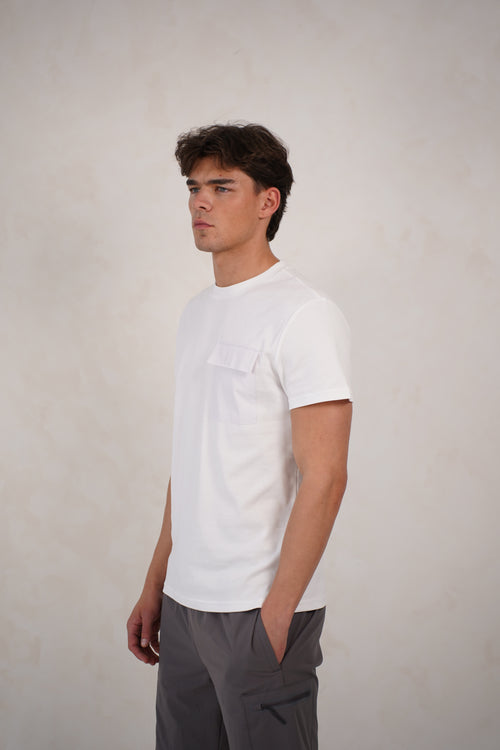 Capo Cargo Pocket T-Shirt - White