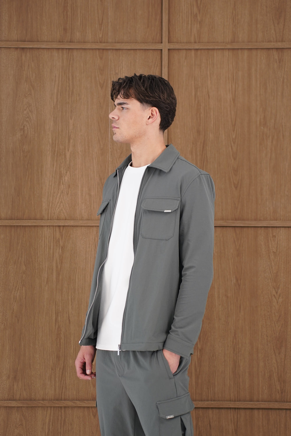 Capo Utility Overshirt - Charcoal
