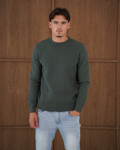 Capo CABLE Knit Jumper - Moss Green