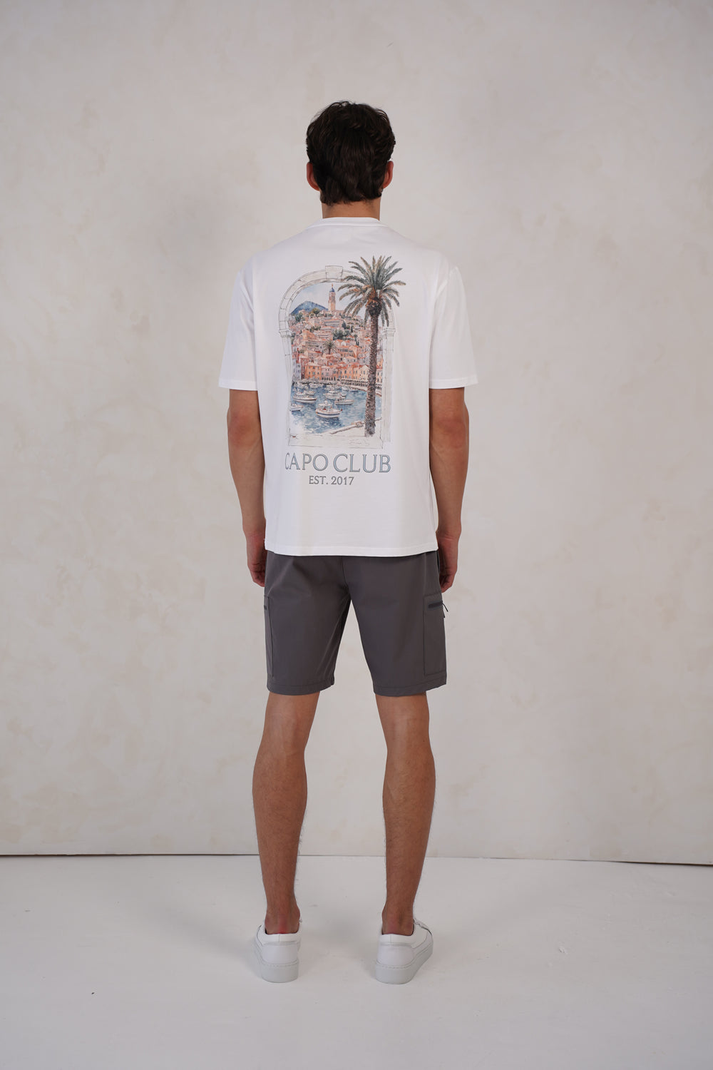 Capo Boat Scene Printed T-Shirt - White