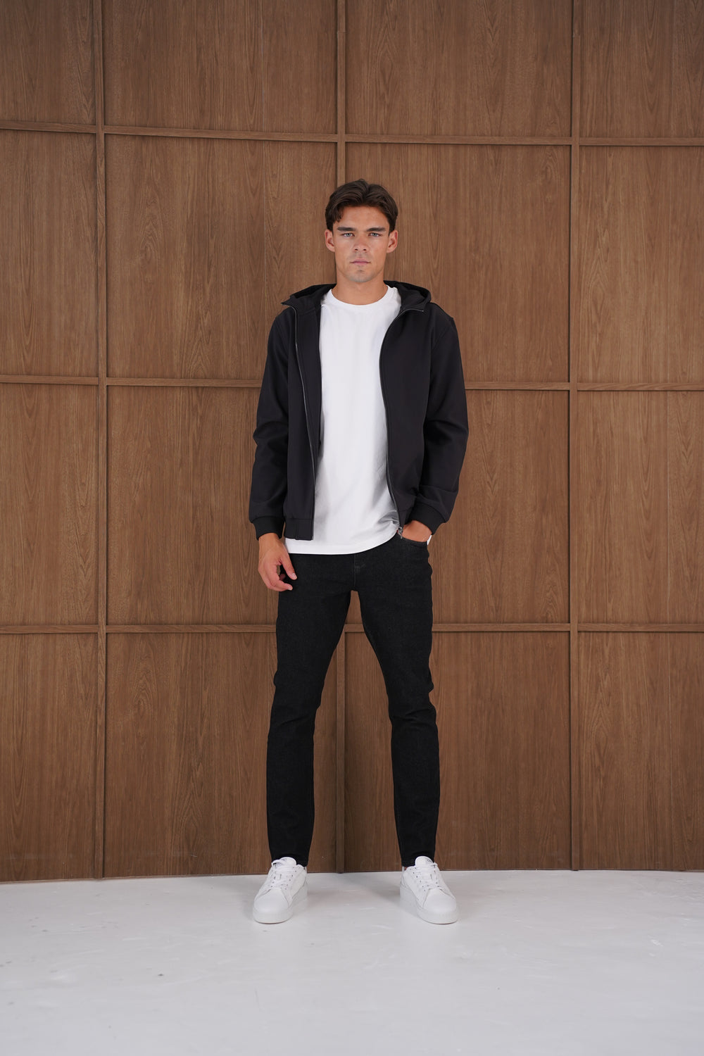 Capo Soft Shell Hood Jacket - Black